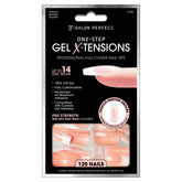 A Front View of Salon Perfect 306 Gel X-Tensions French Medium Square inside of retail unit carton packaging.