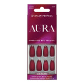 SALON PERFECT NAIL 367 AURA BURGANDY MED ALMOND package front displayed