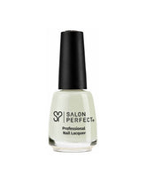 Salon Perfect Professional Nail Lacquer - Soft White, High-Shine Finish, Long-Lasting, Elegant Neutral Shade.