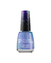 Salon Perfect Professional Nail Lacquer - Iridescent Blue-Purple, Glitter Finish, Long-Lasting, Cosmic-Inspired Shade.