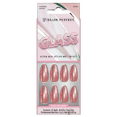 A Front View of Salon Perfect 383 Glass Light Pink inside of retail unit carton packaging.