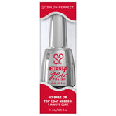 A close up view of Salon Perfect .05oz 1-Step Gel Cherry Cola inside of retail unit carton packaging.