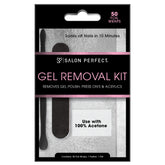 A Front View of Salon Perfect Gel Removal Kit inside of retail unit carton packaging.