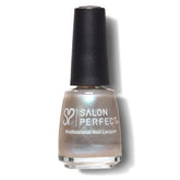 A close up view of Salon Perfect Nail Lacquer .5oz 413 Moon Beam outside of retail unit carton packaging.
