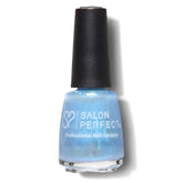 A close up view of Salon Perfect Nail Lacquer .5oz 407 Blue Jeans outside of retail unit carton packaging.