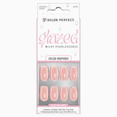 A Front View of Salon Perfect 255 Glazed Peach inside of retail unit carton packaging.