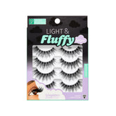 Frontview shot of Salon Perfect Light & Fluffy 694 Wispie Lash 4 Pack with packing.