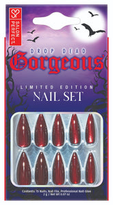 SALON PERFECT NAIL 228 RED MAGNETIC STILLETO in packaging