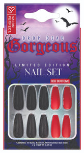 SALON PERFECT NAIL 231 BLACK LOUBOUTIN COFFIN in packaging
