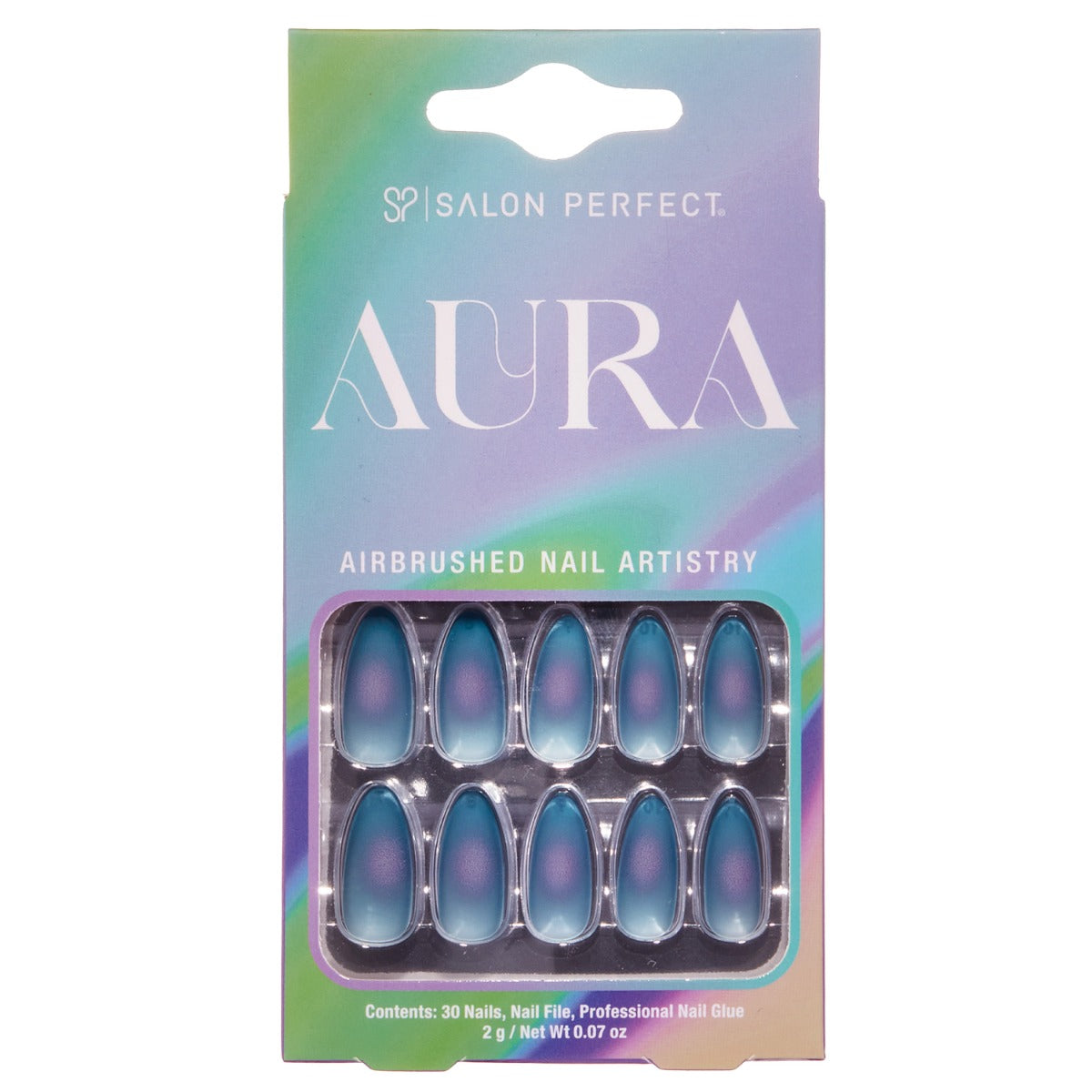 SALON PERFECT NAIL 195 AURA JELLY BLUE PURP displayed