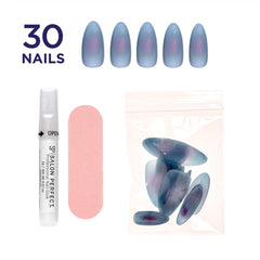 SALON PERFECT NAIL 195 AURA JELLY BLUE PURP displayed outside of box