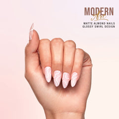 Hand model wearing SALON PERFECT NAIL 178 MODERN FRENCH WHITE OMBRE SHORT