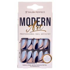 SALON PERFECT NAIL 192 MODERN ART BLUE ALMOND front side of packaging 