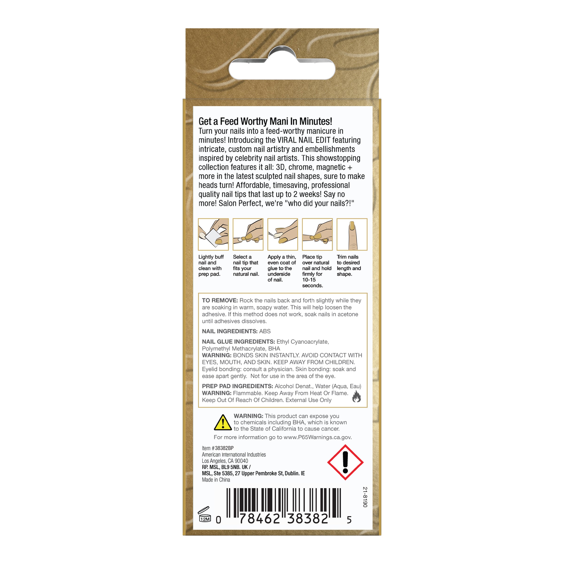 SP NAIL 353 VIRAL NAIL EDIT BLOOMING package back 