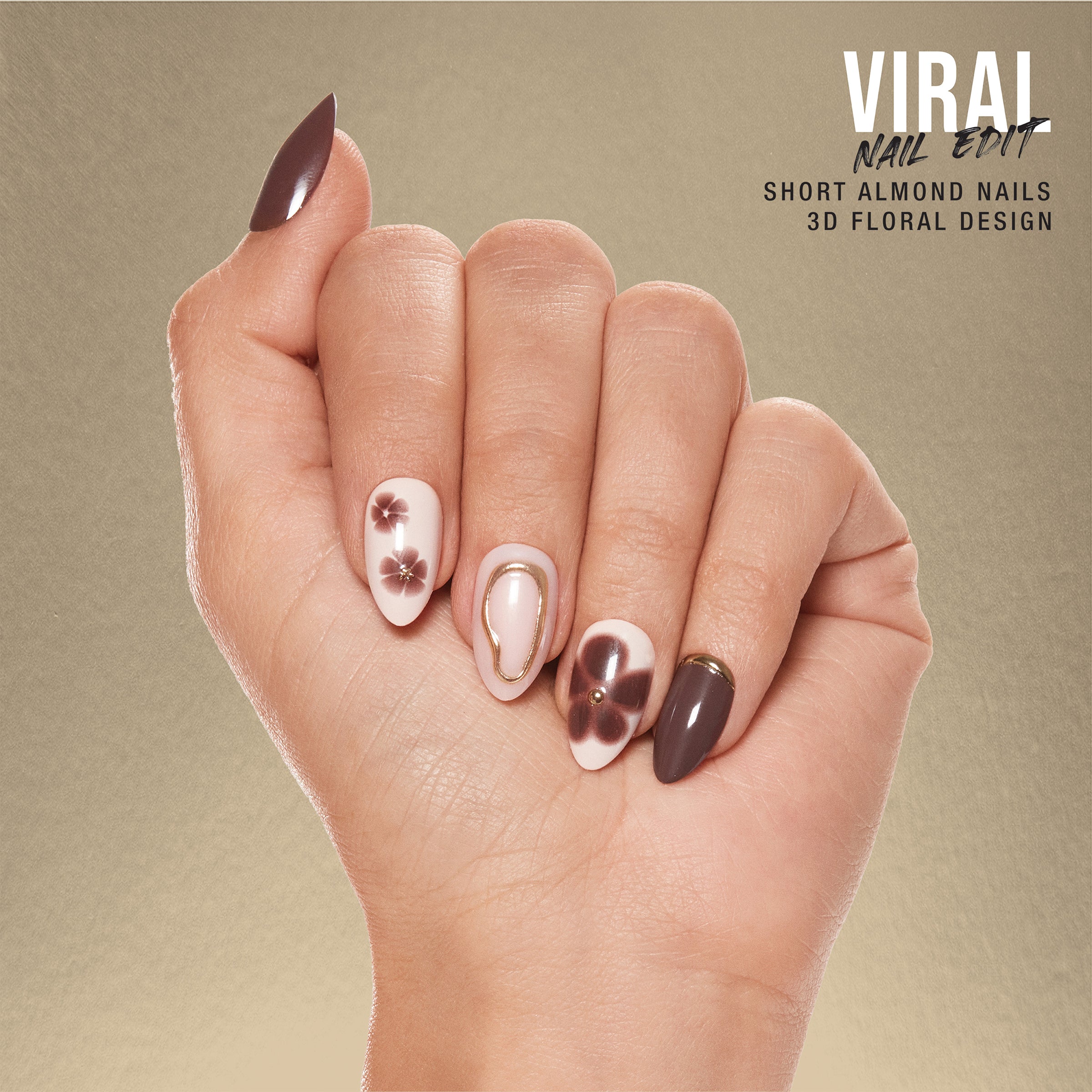 SP NAIL 353 VIRAL NAIL EDIT BLOOMING displayed on hand model 