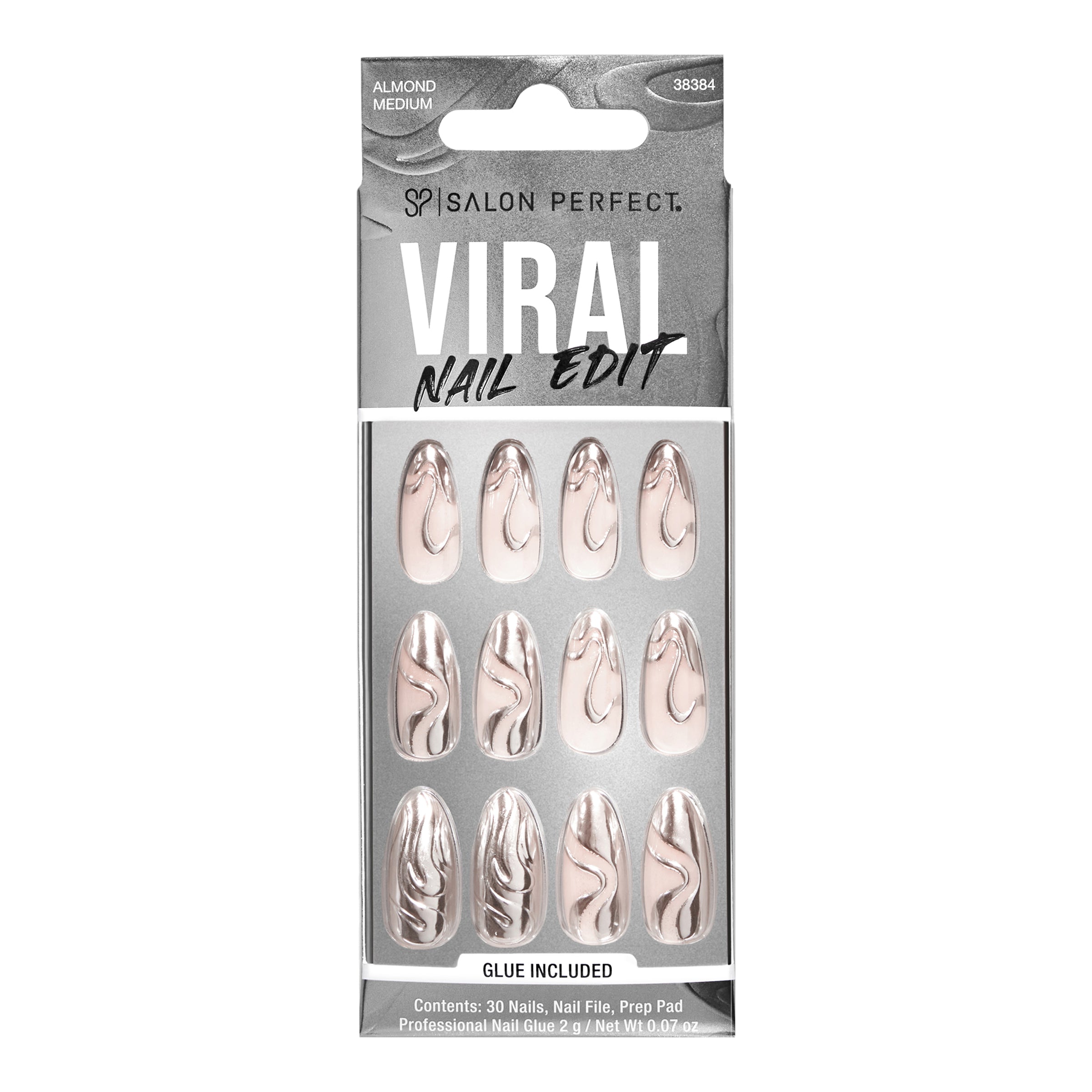 SP NAIL 355 VIRAL NAIL EDIT SILVER package front displayed
