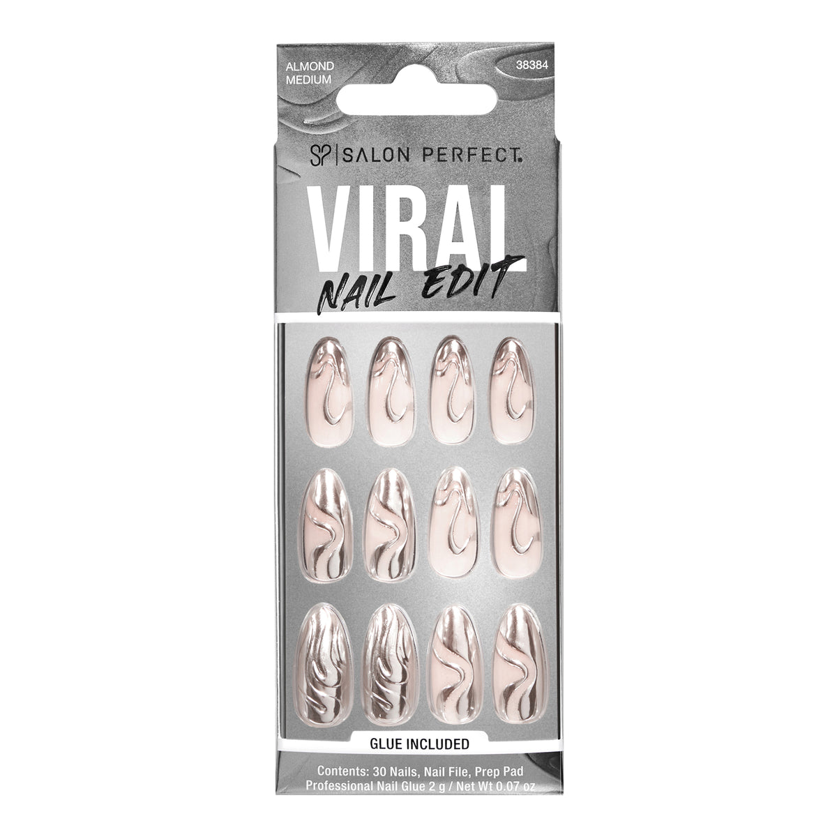 SP NAIL 355 VIRAL NAIL EDIT SILVER package front displayed
