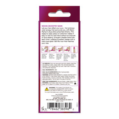 The backside package of SALON PERFECT NAIL 367 AURA BURGANDY MED ALMOND