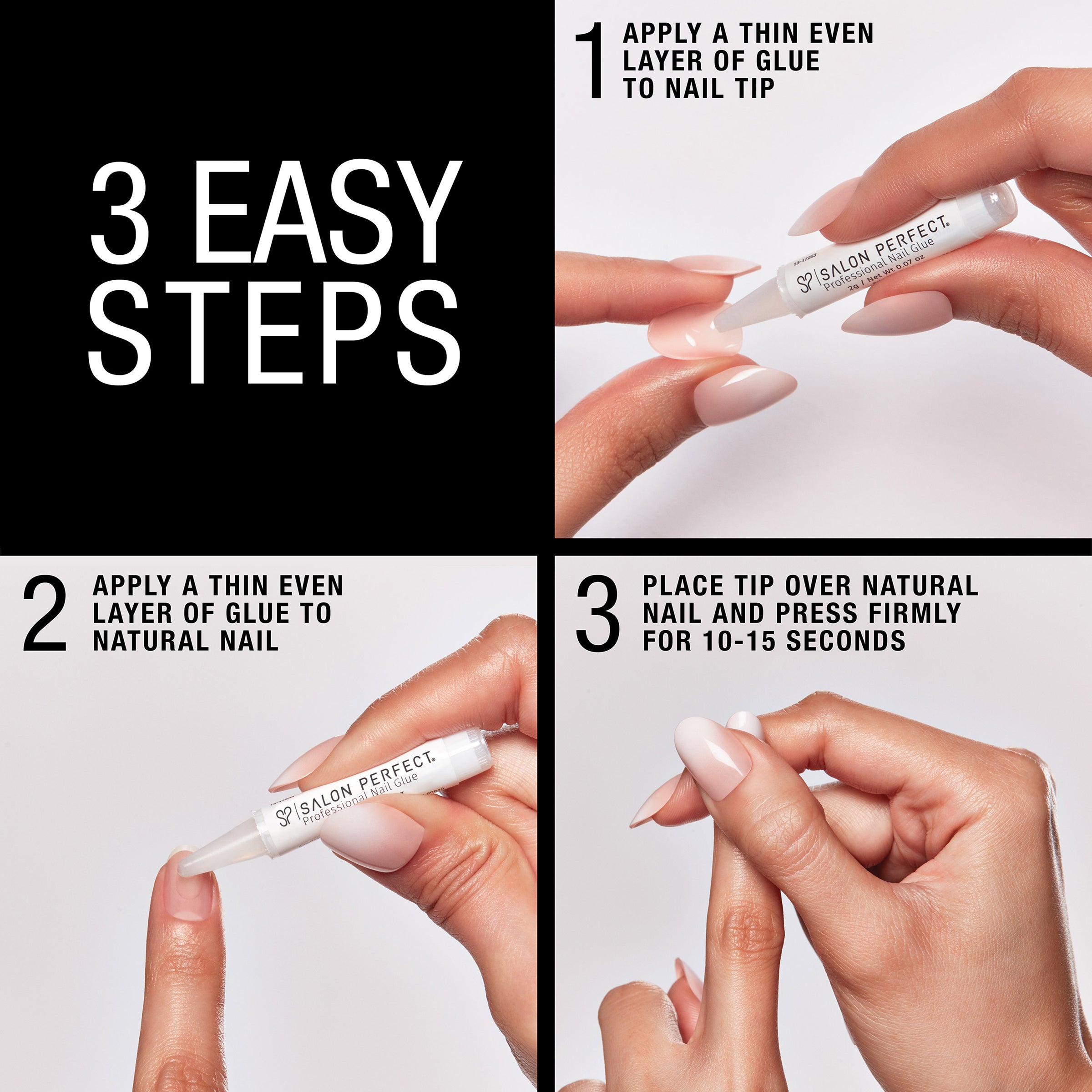 A step by step on how to use SALON PERFECT NAIL 367 AURA BURGANDY MED ALMOND
