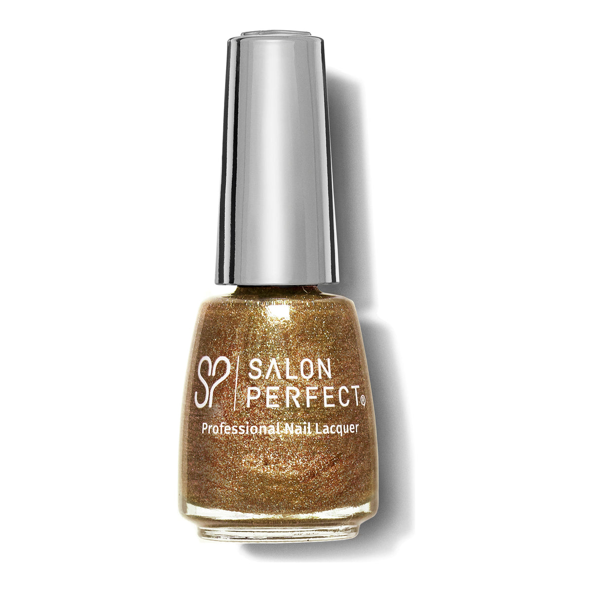 A Front View of Salon Perfect Flash Nail Lacquer .5oz 435 Bling It On Bottle.
