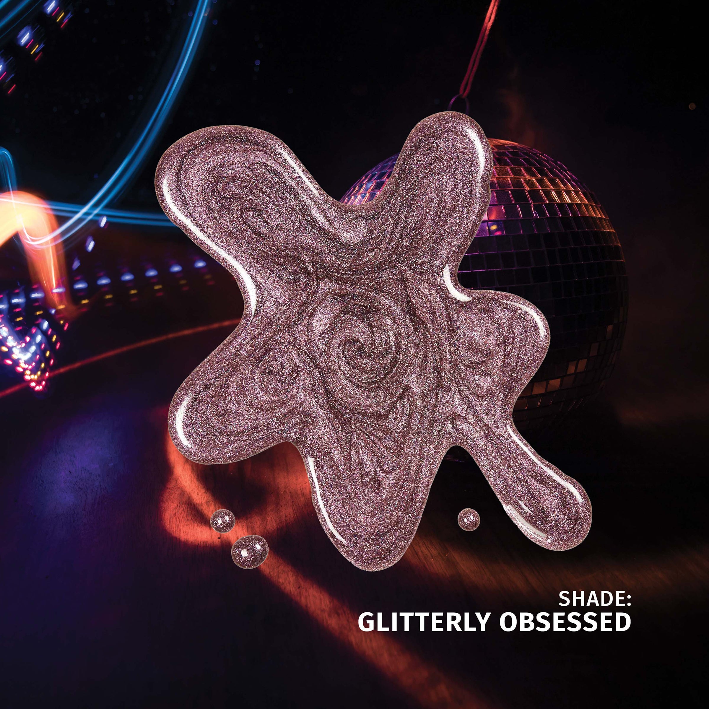 Salon Perfect Flash Nail Lacquer .5oz Gliterally Obsessed Swatch on Mood board.