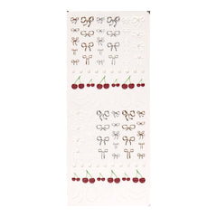 Salon Perfect Nail Art Stickers Bows and Cherries sticker sheet.