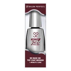 Front Packaging of Salon Perfect .5OZ 1-Step Gel Cherry Mochaccino. 
