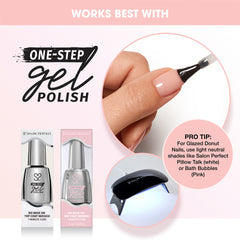 Complementing Gel Polish and UV Gel Lamp of Salon Perfect 125 oz One-Step Glazing Chrome Kit.