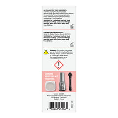 Back Packaging of Salon Perfect .125 oz One-Step Glazing Chrome Kit.