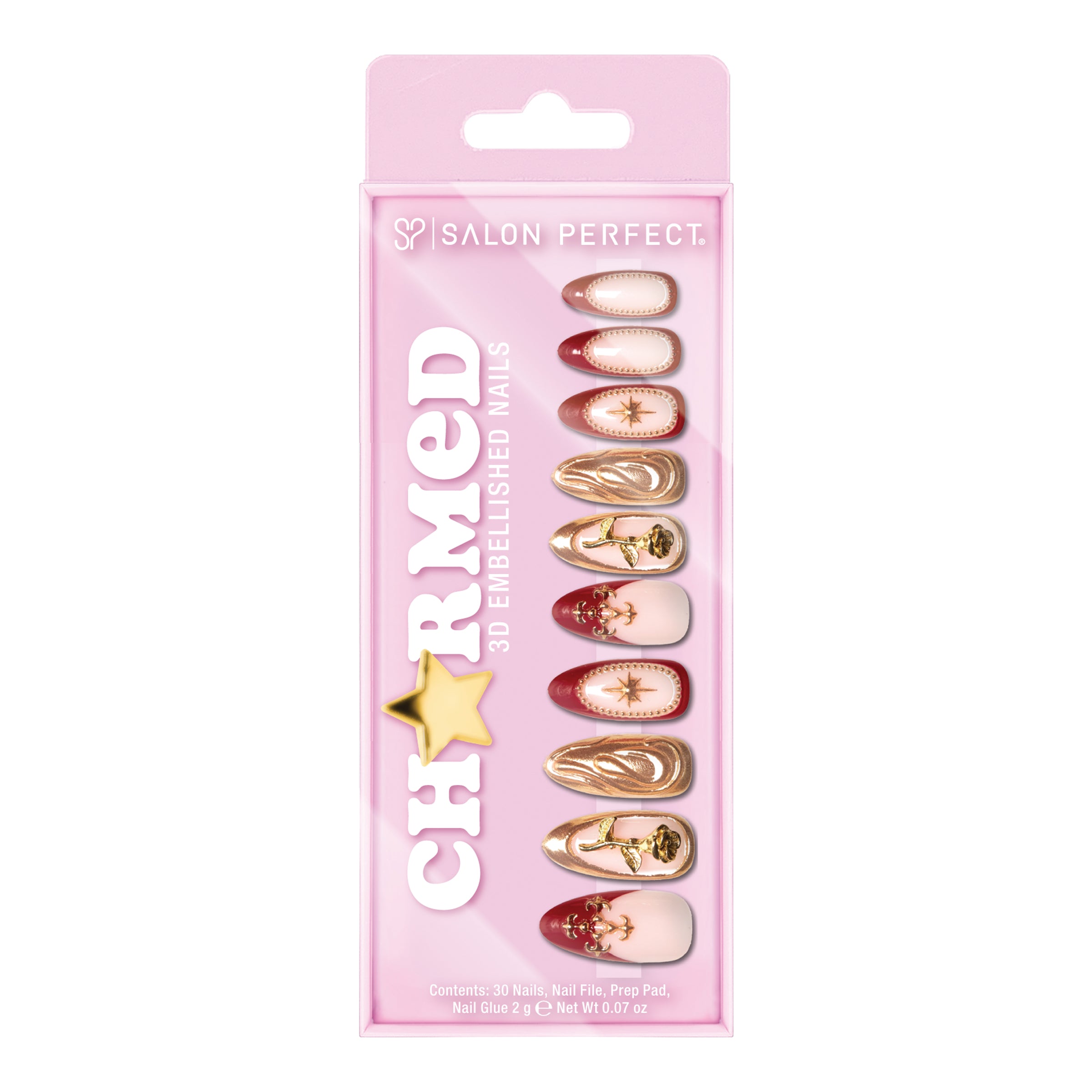 SP NAIL 417 CHARMED GOLD ROSE package front displayed