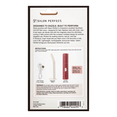 Back Packaging of Salon Perfect Handheld UV/Gel Lamp.