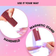 Handled and On-Stand use of Salon Perfect Handheld UV/Gel Lamp.
