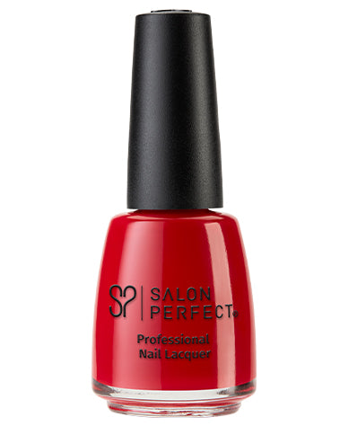 Salon Perfect Professional Nail Lacquer - Classic Red, High-Shine Finish, Long-Lasting, Bold & Vibrant Color.