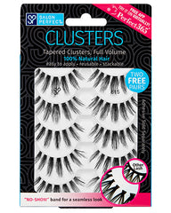 Salon Perfect Clusters 615 lashes – full-volume tapered cluster lashes with a seamless no-show band for a bold yet natural eye-enhancing look.