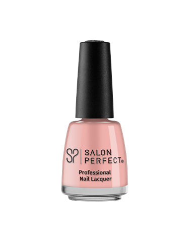 Salon Perfect Professional Nail Lacquer - Soft Nude Pink, High-Shine Finish, Long-Lasting, Elegant Neutral Shade.