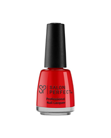 Salon Perfect Professional Nail Lacquer - Classic Red, High-Shine Finish, Long-Lasting, Bold & Timeless Shade.