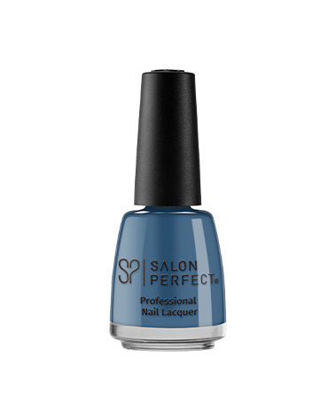 Salon Perfect Professional Nail Lacquer - Deep Slate Blue, High-Shine Finish, Long-Lasting, Sophisticated Shade.