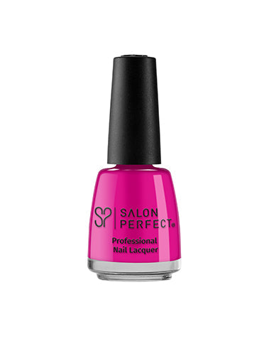 Salon Perfect Professional Nail Lacquer - Vibrant Fuchsia Pink, High-Shine Finish, Long-Lasting, Bold & Playful Shade.