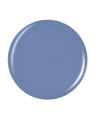 Glossy dusty blue nail polish swatch from Salon Perfect, highlighting its smooth and rich color payoff.