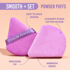 Close-up of Salon Perfect Powder Puff with attributes.