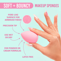 Close-up of Salon Perfect Makeup Sponge with attributes.