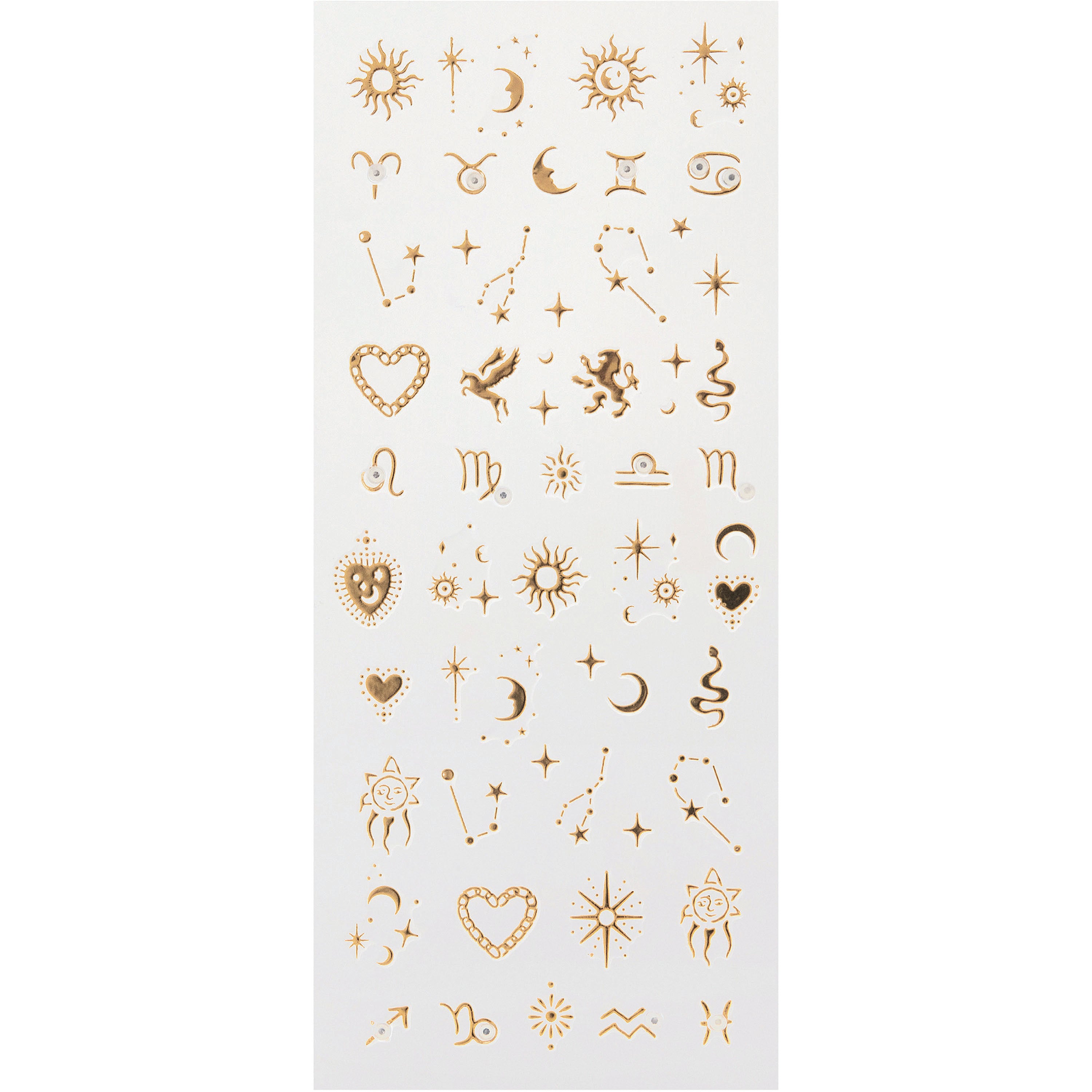 A close up view of Salon Perfect Nail Art Stickers Celestrial Charms outside of retail unit carton packaging.