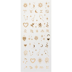 A close up view of Salon Perfect Nail Art Stickers Celestrial Charms outside of retail unit carton packaging.