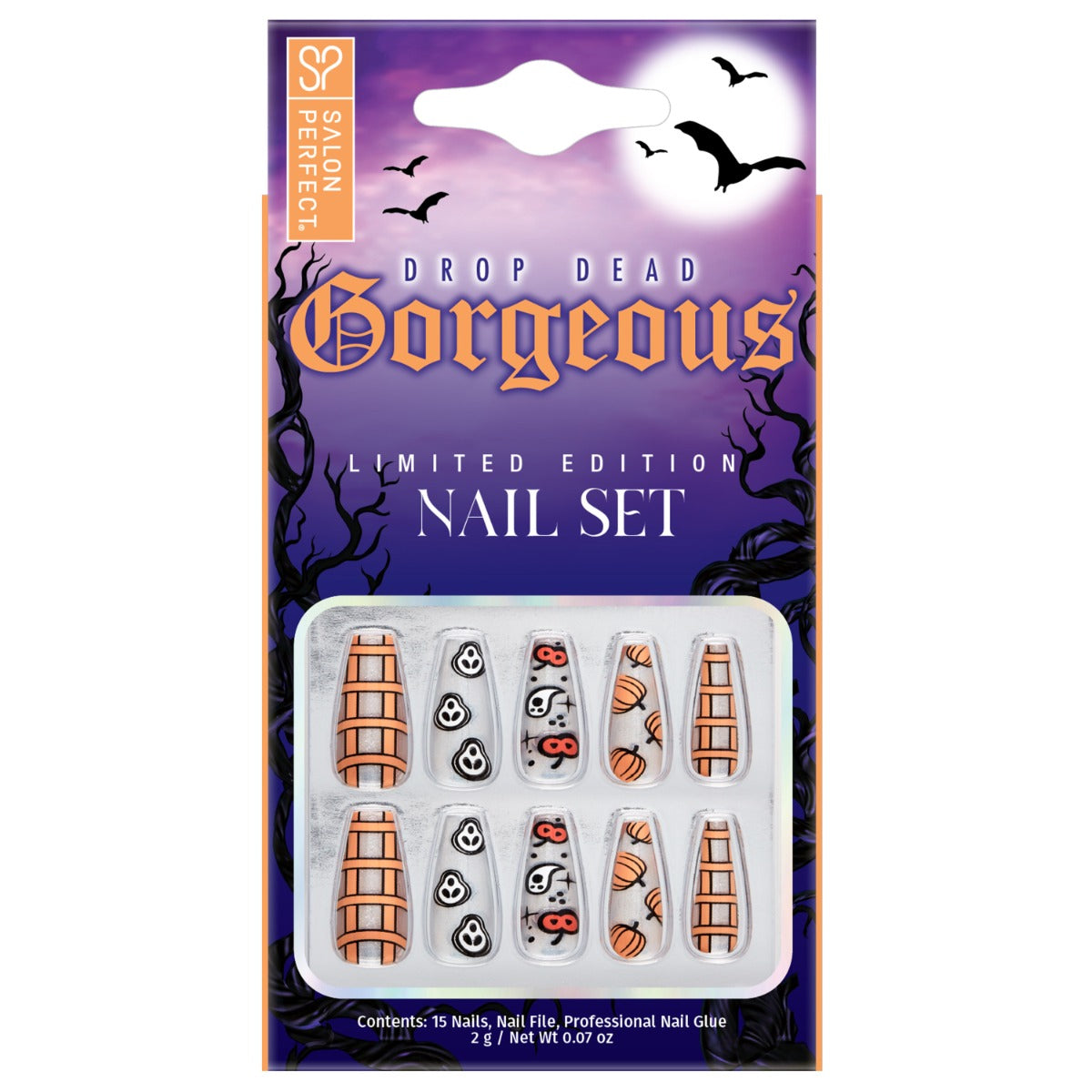 SALON PERFECT NAIL 226 ORANGE PUMPKINS COFFIN packaging 