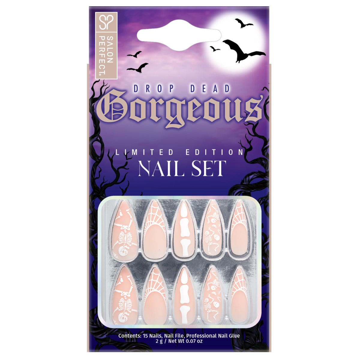 SALON PERFECT NAIL 234 MATTE WHITE BONES in packaging 