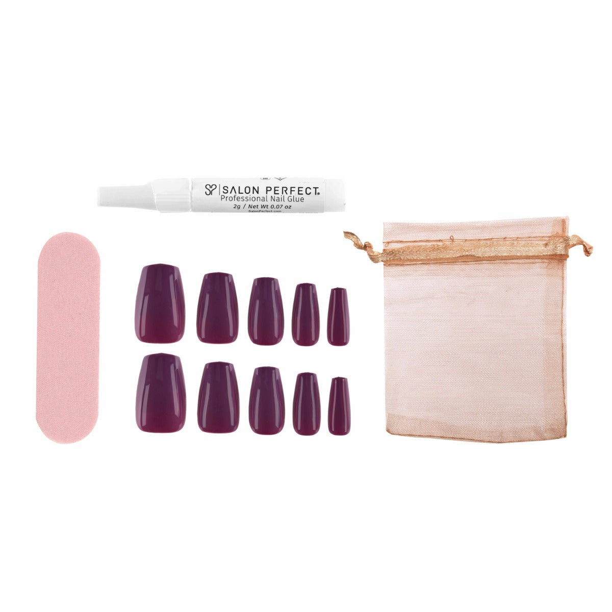 Whole Set of Salon Perfect Mani To Go Purple Brown 


