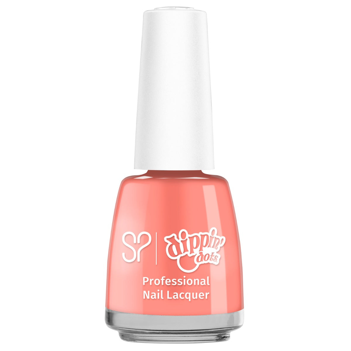 Salon Perfect x Dippin' Dots professional nail lacquer in vibrant Orange Creme with a glossy finish for bold manicures.