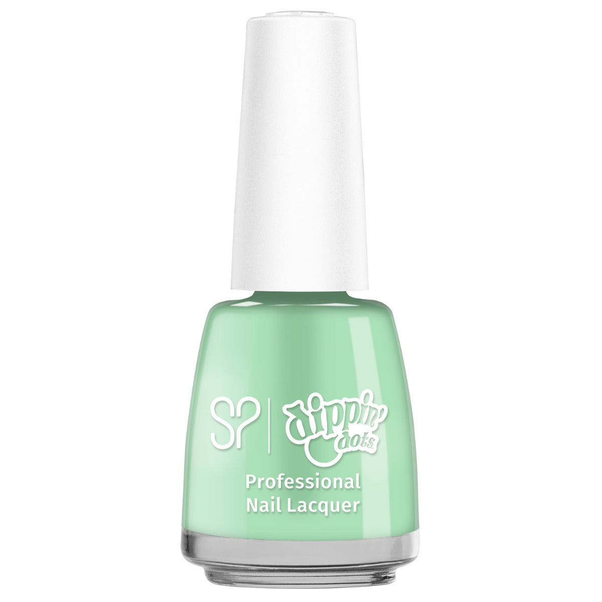 Salon Perfect x Dippin' Dots professional nail lacquer in Cool Mint green with a glossy finish for fresh nails.