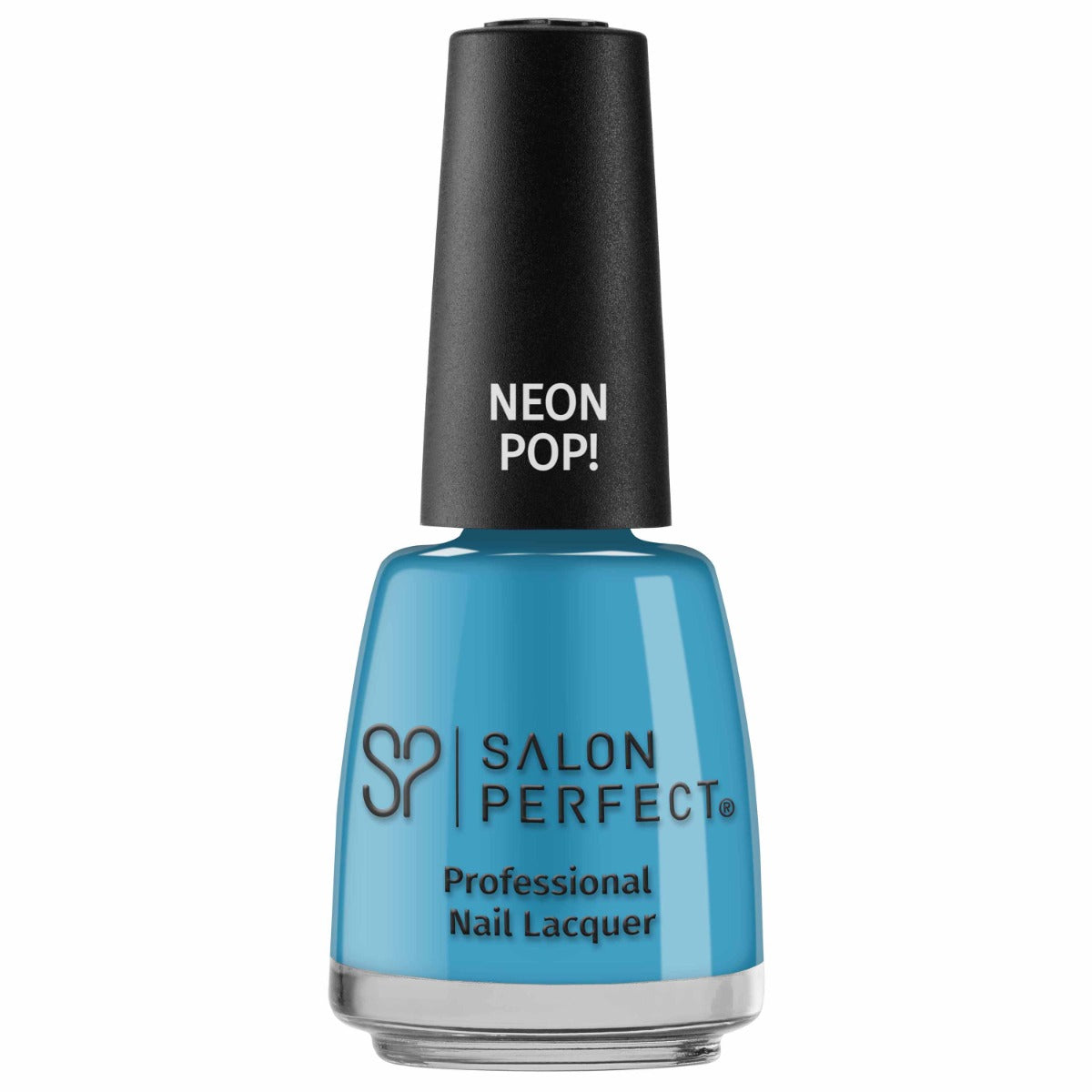 Salon Perfect x Dippin' Dots professional nail lacquer in splish splash blue with a glossy finish for a trendy, fresh manicure