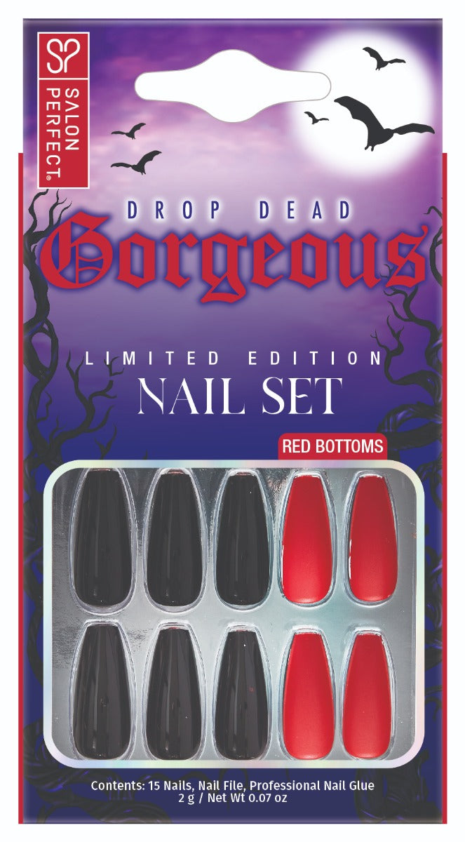 SALON PERFECT NAIL 231 BLACK LOUBOUTIN COFFIN in packaging 